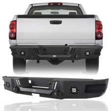 Heavy Duty Steel Rear Bumper W Led Light D-ring Fit 2002-2008 Dodge Ram 1500