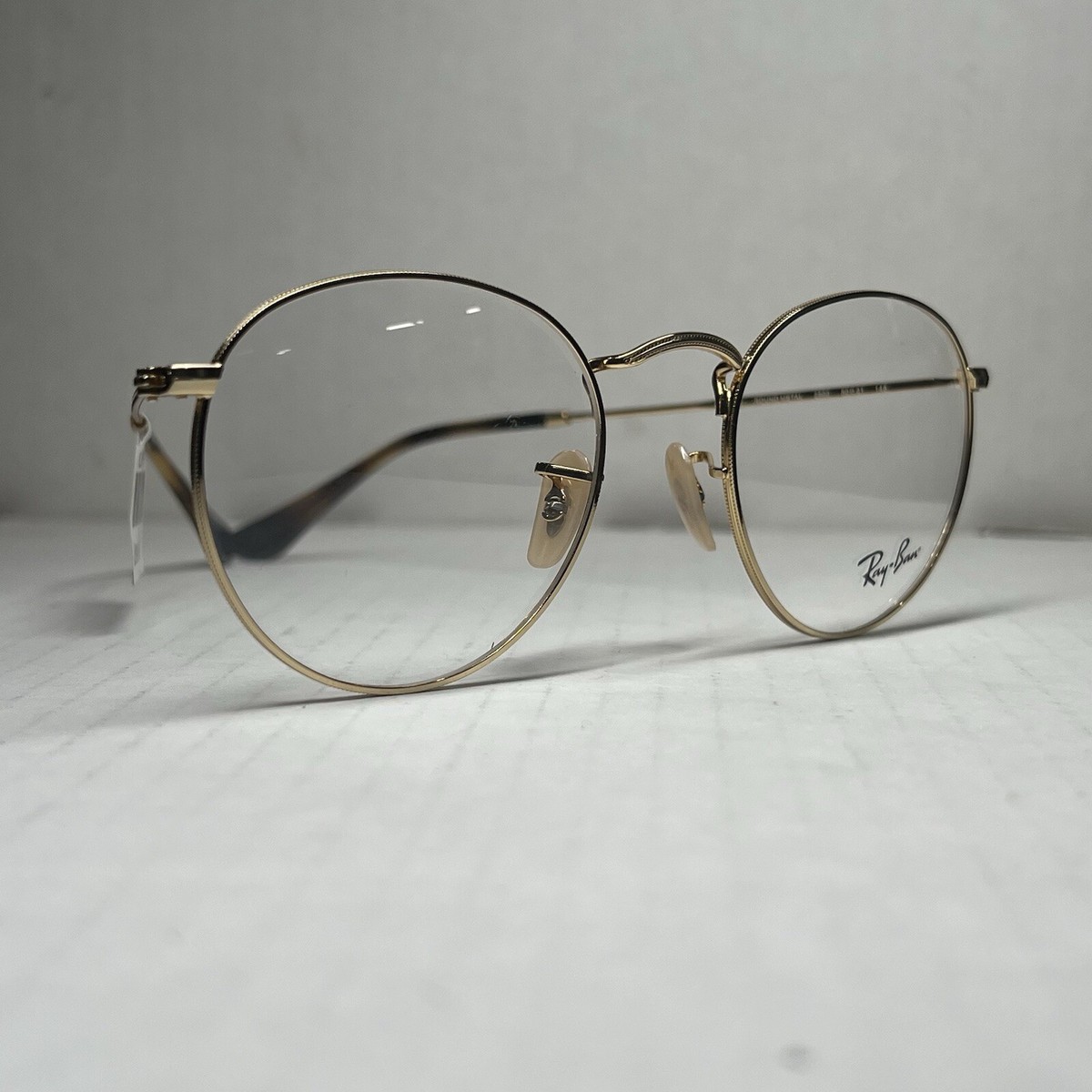Ray Ban RB3447V 2500 Unisex Gold Square Designer Eyeglasses