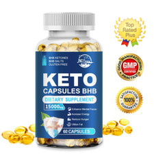 KETO BHB 1500mg PURE Ketone FAT BURNER RAPID Weight Loss Diet Pills Ketosis 60ct