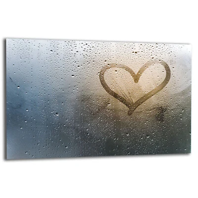 TMK Placa de cubierta de cocina cubierta de vitrocerámica protección contra salpicaduras vidrio 80x52 corazón