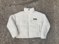 Napapijri Box Borg Puffer Jacket Size M Women Na4gfb Off White Asos