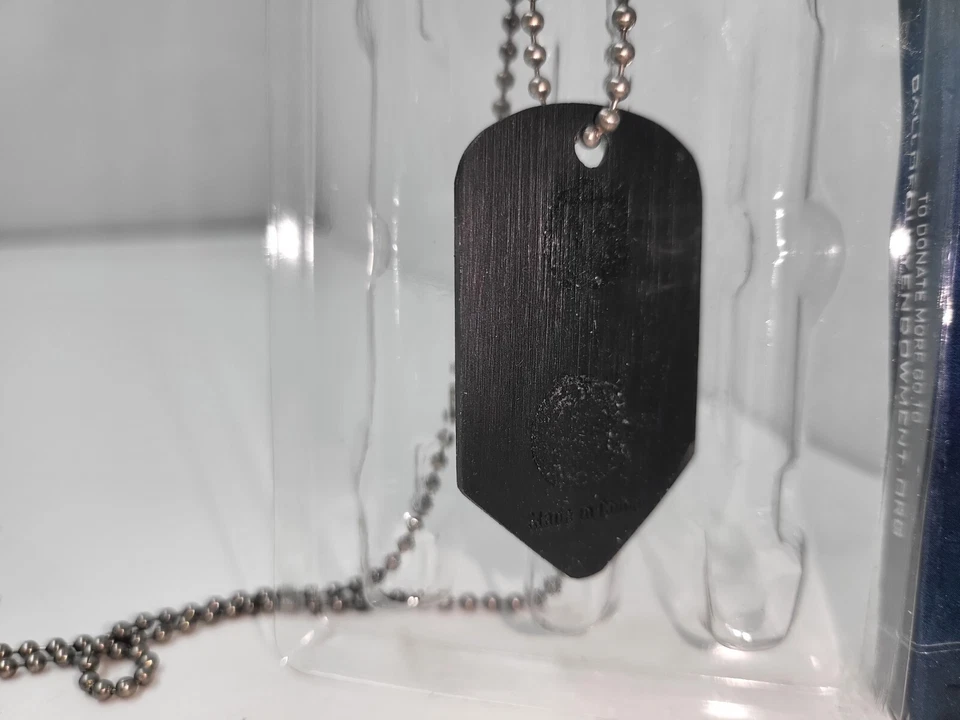 NUEVO EN CAJA BACALAO CALL OF DUTY FANTASMAS METAL ETIQUETA DE PERRO DURADERA CON CADENA COLLAR 14" 7J Foto 4 de 4