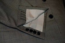  4875 Brioni Wool Gray Plaid Sportcoat Blazer 42L 42 L Neiman Marcus defect