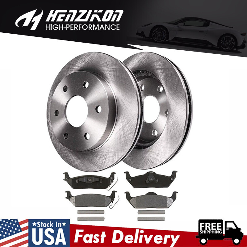Rear Rotors and Brake Pads Kit for 2004 - 2009 Ford F-150 Lincoln Mark LT 6 Lug-