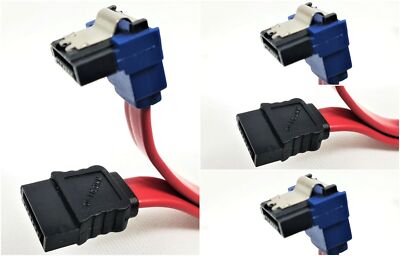 4x SATA Kabel 30 cm | 7-poliger L-Stecker | abgewinkelt | 6Gb/s SSD HDD Blau