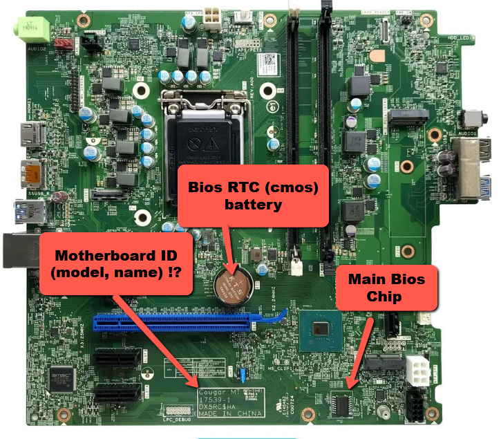 Dell OptiPlex 3060 MT Bios Chip, New For Motherboard Cougar MT