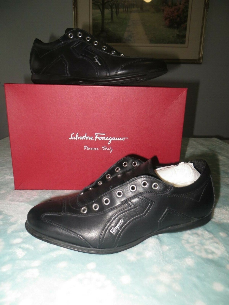 極美品■salvatore ferragamo【24.5】MADOR 本革 黒 FERRAGAMO（フェラガモ） シューズ ビジネス DAVID ブラック EEE 24.5