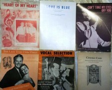 Vintage Sheet Music Lot of 6 Love Is Blue Frankie Valli Last Time I Saw Paris
