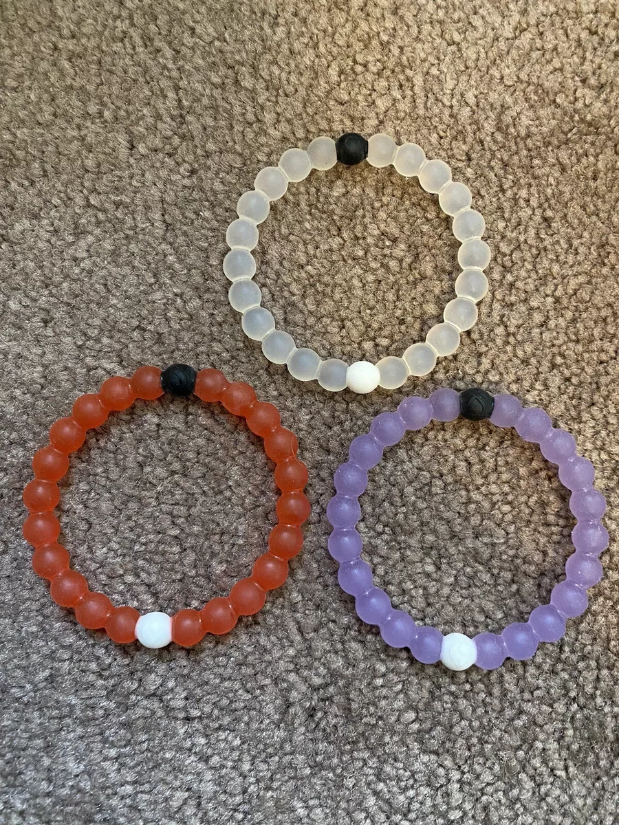 lokai bracelet 3 pack small purple, red, and clear Alzheimer’s ALL SIZE  SMALL