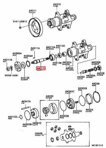 Genuine LandCruiser 80 105 Series 1HD 1HZ Power Steering Pump Shaft - Picture 4 of 20