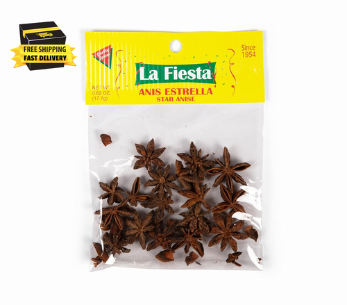 Star Anise, Whole 0.625 Oz Bag – Sweet, Aromatic Spice for Latin Dishes, Dessert
