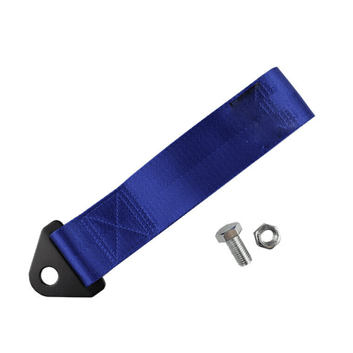 Red Universal Car Front/Rear Bumper Sports Style Tow Hook Strap Decorative Rope - Picture 12 of 15