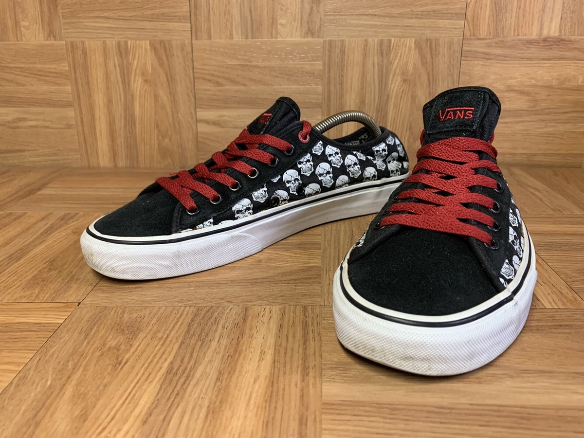 VANS スニーカー　Vintage skull Vintage🔥 VANS M Ferris SKULLS Black White Red Skateboarding