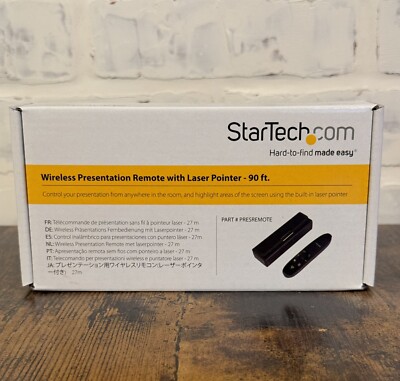 StarTech.com Wireless Presentation Remote with Laser Pointer - 90ft - New Sealed