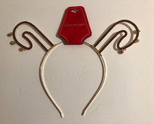Reindeer Antler Happy Holidays Rhinestone Headband Hair Hoop Christmas Party Red