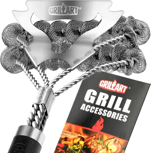 Grill Brush for Outdoor Grill Bristle Free - Safe BBQ Grill Cleaner Brush - 18" 