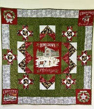 New Handmade Quilt 100 Cotton Homegrown Holidays Farm Christmas Throw 60x64