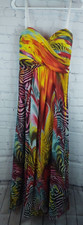 Xscape By Joanna Chen Abstract Animal Print Maxi Dress Made In USA, Sz. 8