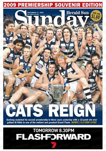 Framed 2009 GEELONG CATS AFL Premiers Poster - 45cm x 32cm x 3cm - Picture 2 of 3