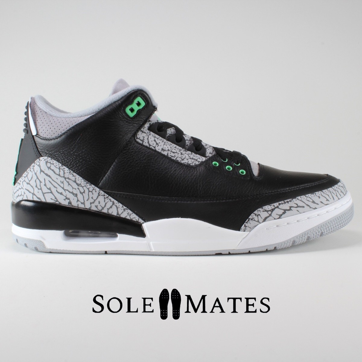 Nike Air Jordan 3 Retro 'Green Glow' Black Grey CT8532-031 Men's