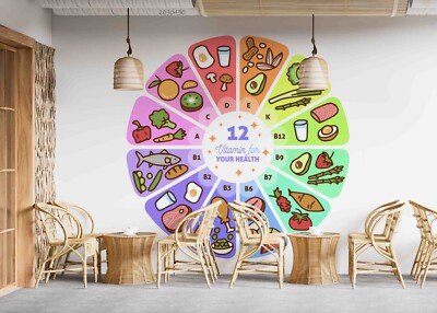 3D Fish Bread Avocado Egg Food Wallpaper Wall Murals Removable Wallpaper