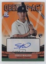 2023 Topps Big League Opening Act Orange Foil 15/25 Steele Walker Auto 1f84