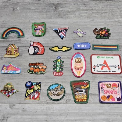 Modern Current Girl Scout Merit Badges Event Patch Lot (20)