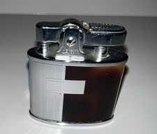 Vintage Penguin Automatic Lighter Tortoise Shell Stripe Japan Mid Century - New