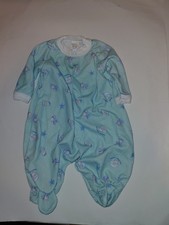 Vintage Baby Gro Medium Sleeper Footed Pajamas Sweet Dreams Cloud Animal Pattern