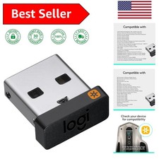 Versatile USB Unifying Receiver for Logitech Wireless Mice Keyboards - Black