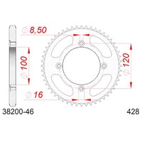 Zahnrad Afam Stahl P428 - Z46 (DIS.38200_ Tachosensor) Betamotor 125 Rr Sm 4T