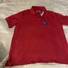 Saddlebred Mens Large Red Perfect Polo Shirt Short Sleeve Cotton Blend