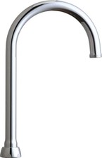 Chicago Faucets GN2AJKABCP Gooseneck Spout 5-1/4" Brass Polished Chrome 13/16-24