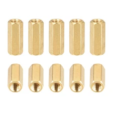 25Pack M3x13mm(DxL) Hex Standoff Spacer Nuts Female Brass Coupling Screws