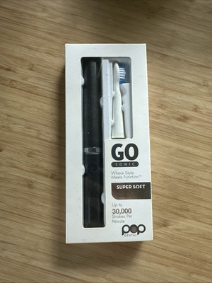 Go Sonic Super Soft Electric Toothbrush in Black, Portable for Travel