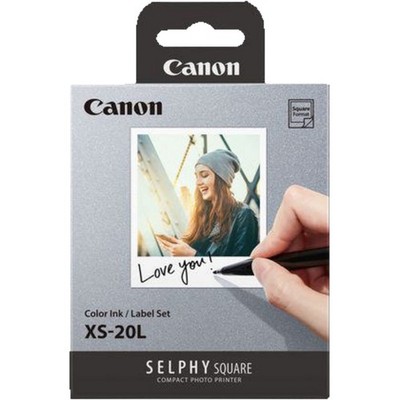 CANON XS-20L Fotopapier (Sticker) 72 x 85 mm - 20 Prints + Farbkartusche für SEL