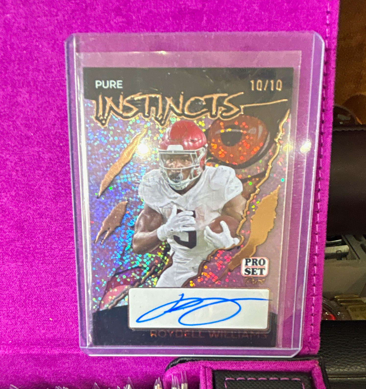Leaf 2024 Pro Set Pure Instincts Roydell Williams Sparkle Auto 10/10