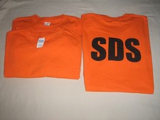3 NEW Gildan Unisex Construction Work Safety Bright Color Pocket T Shirts Large