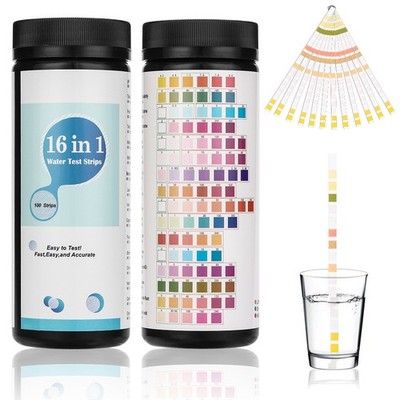 16 Parameters Water Test Strips   Accurate Home Drinking Water & Pool Test Kit