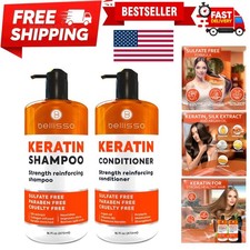 Salon-Quality Keratin Treatment Shampoo & Conditioner Set for All Hair Types