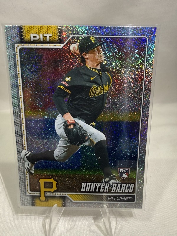 2026 Topps Series 2 Hunter Barco Sand Glitter RC #398 Pirates