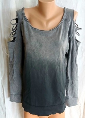 OUTER VISION Longsleeve Shirt Rockwear  Women L  grey dunkelgrau Basics Damen