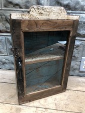 Medicine Cabinet, Vintage Wood Display Case, Wall Mount Cupboard, Shadow Box BME