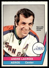 1977-78 O-Pee-Chee WHA VTG Hockey Andre Lacroix Houston Aeros #30