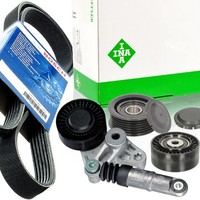 Bosch 6PK2475 Keilrippenriemen-Satz + Spanner FüR Phaeton 3.0D VW