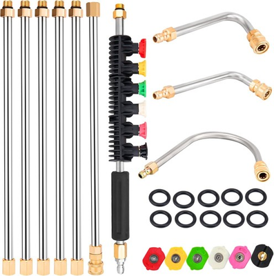 #ad 9X Pressure Washer Extension Wand Set 97quot; Washer Lance Roof Gutter Cleaning Tool $30.99