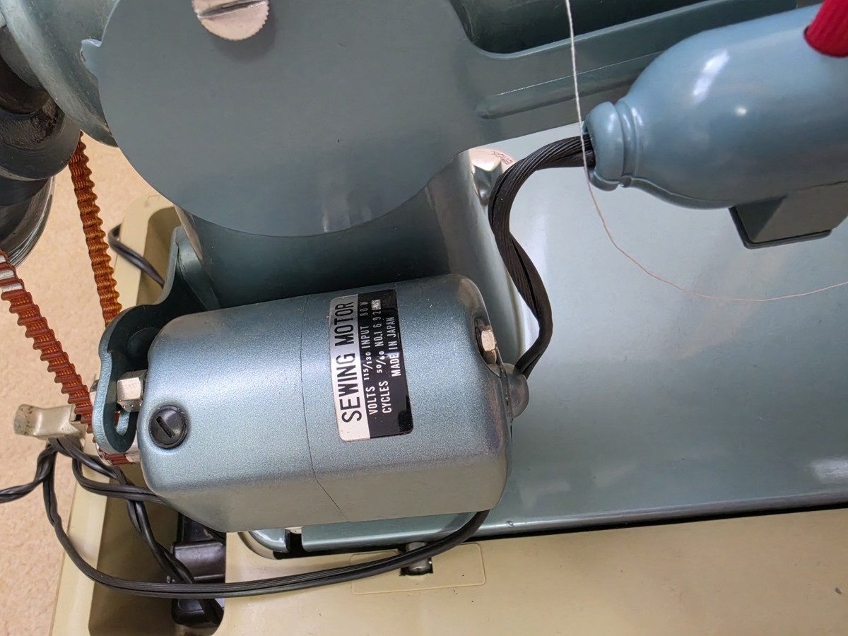 Vintage Deluxe Precision Sewing Machine Japan Turquoise Blue | eBay