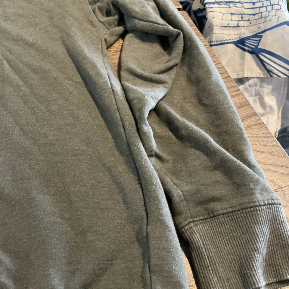 Pullover Buffalo David Bitton Para Hombres Manga Larga con Cordón Verde Sudadera con Capucha Mediana Foto 4 de 4