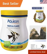 Aqueon Tropical Flakes 2.29 Oz - Enhances Fish Colors  Health, All Life Stages