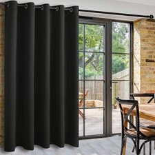 Extra Wide Patio Sliding Door Curtain Blackout 80 x 84 Inch